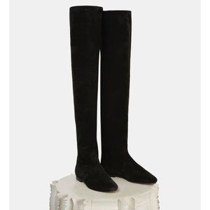 Isabel Marant: Ranald black suede thigh high boots